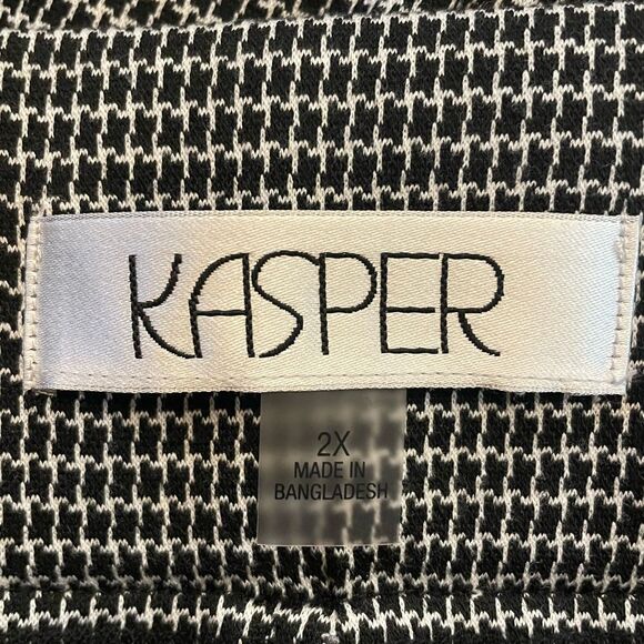 Kasper Black and White Dress Pants size 2X - Picture 4 of 5